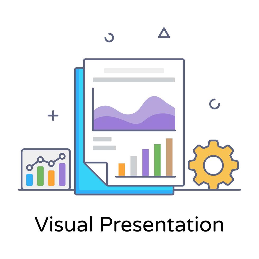 Conceptual colorful design icon of visual presentation vector