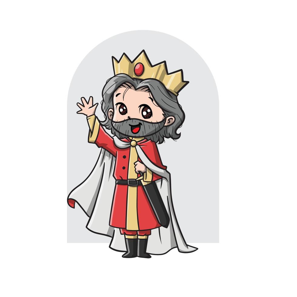 Cute King Cartoon Vector Illustration