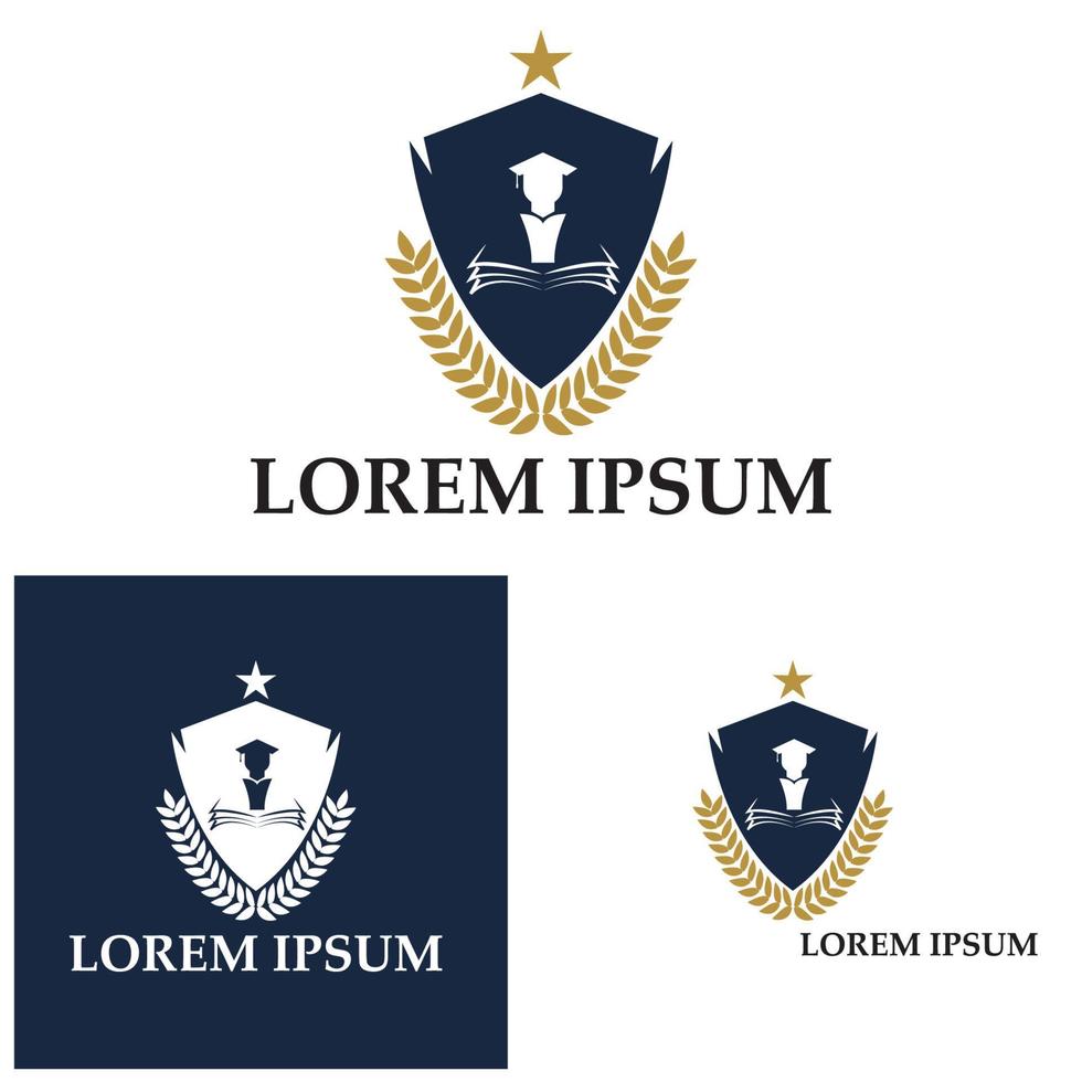 plantilla de diseño de logotipo de escuela y curso de academia universitaria vector