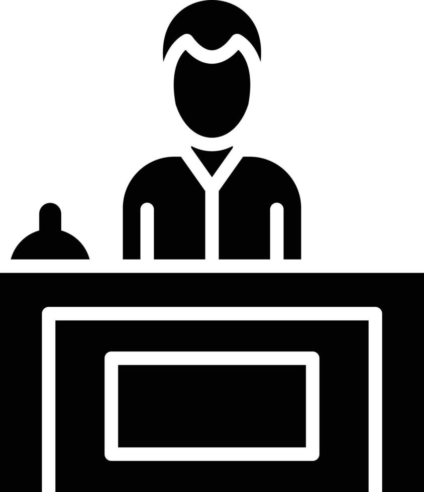 Receptionist Icon Style vector