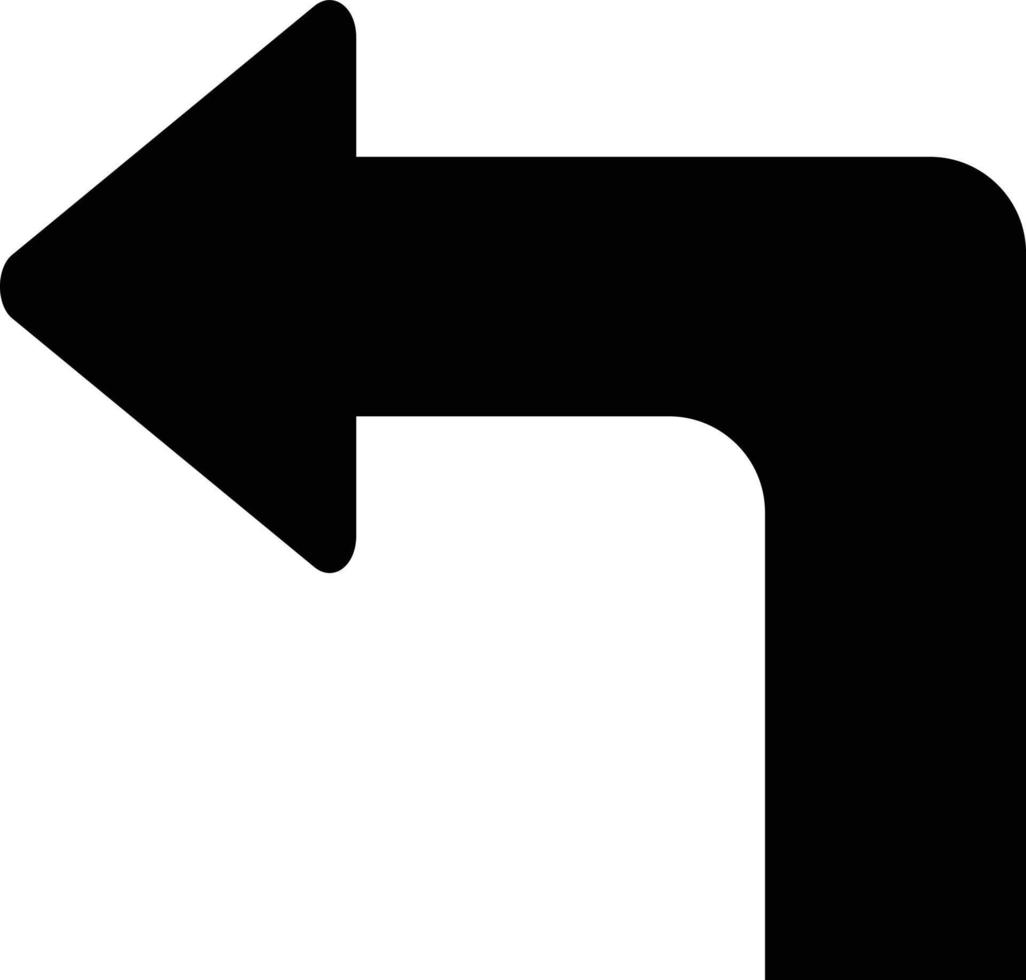 Turn Left Icon Style vector