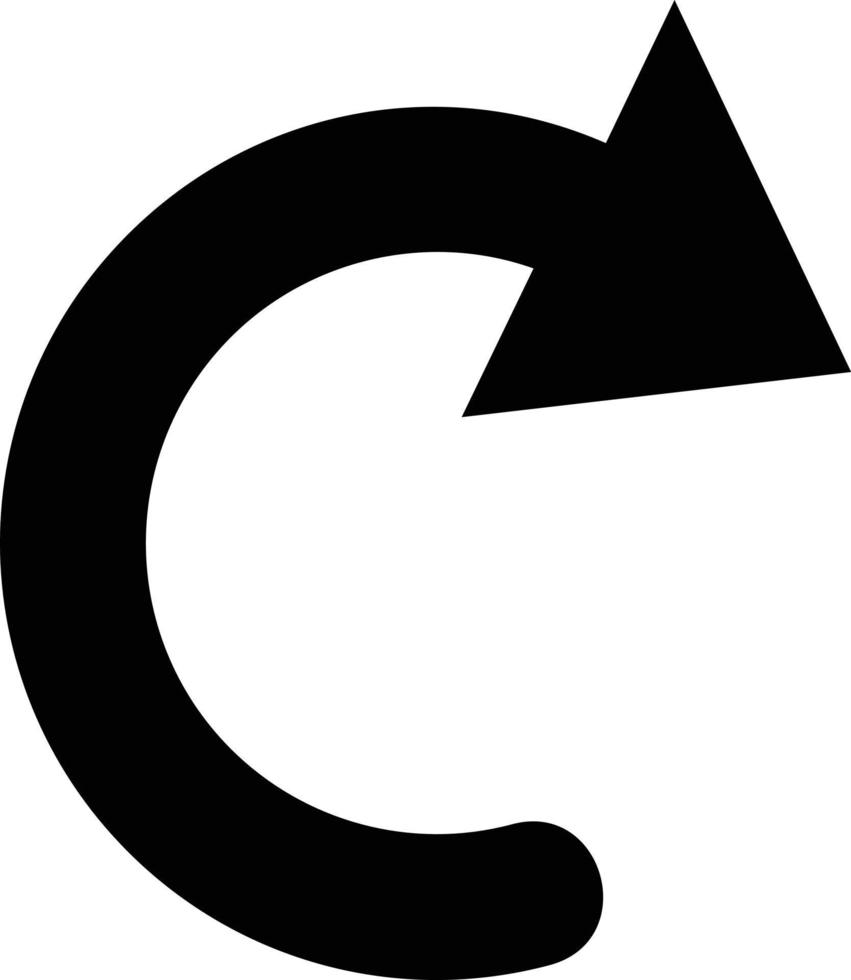 Curved Right Icon Style vector