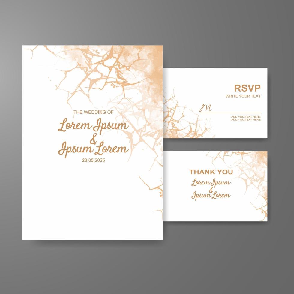 Wedding invitation with abstract watercolor background vector