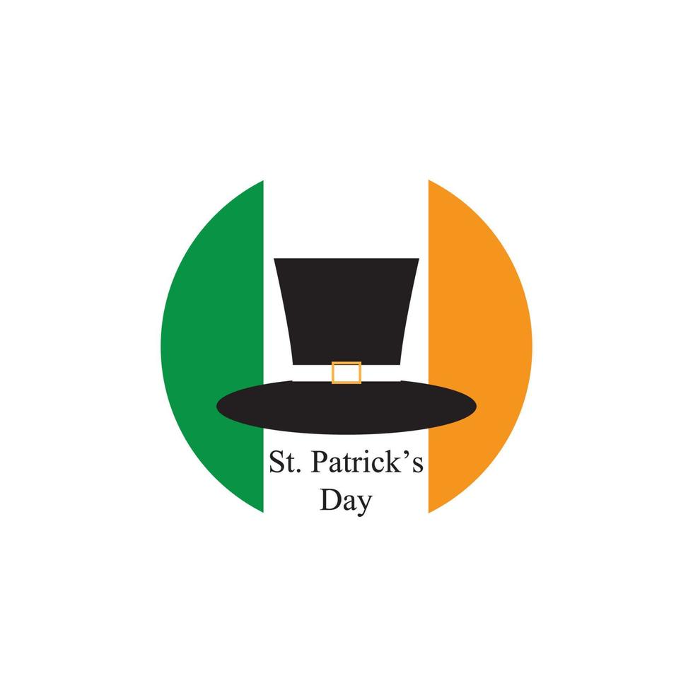 Happy St Patrick's Day Vector Round Label Stock Vector Illustration