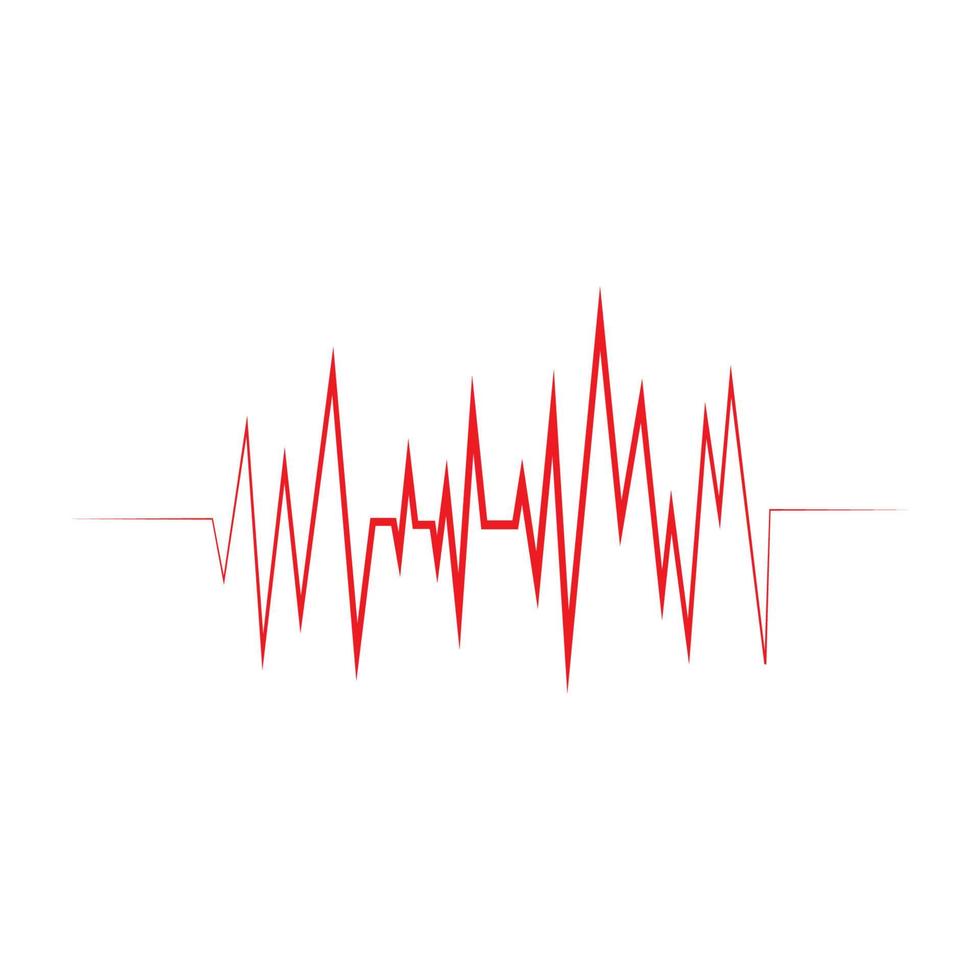 Pulse line ilustration vector template
