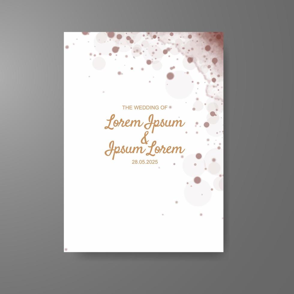 Wedding invitation with abstract watercolor background vector