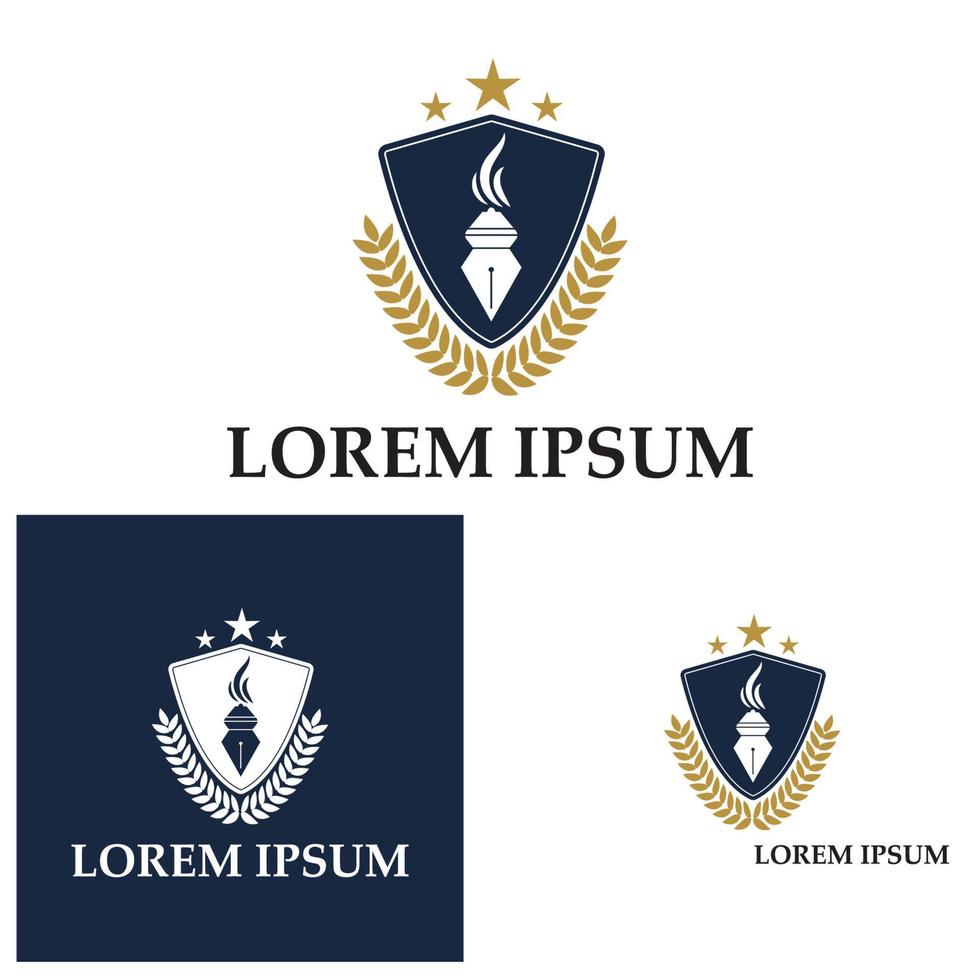 plantilla de diseño de logotipo de escuela y curso de academia universitaria vector