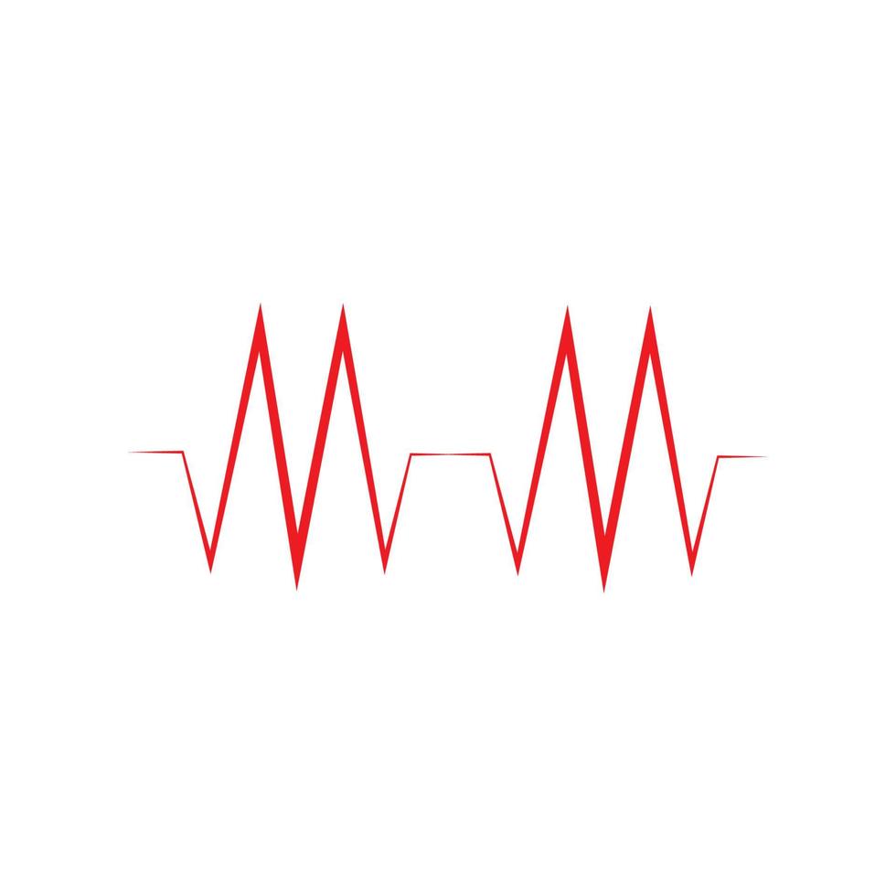 Pulse line ilustration vector template