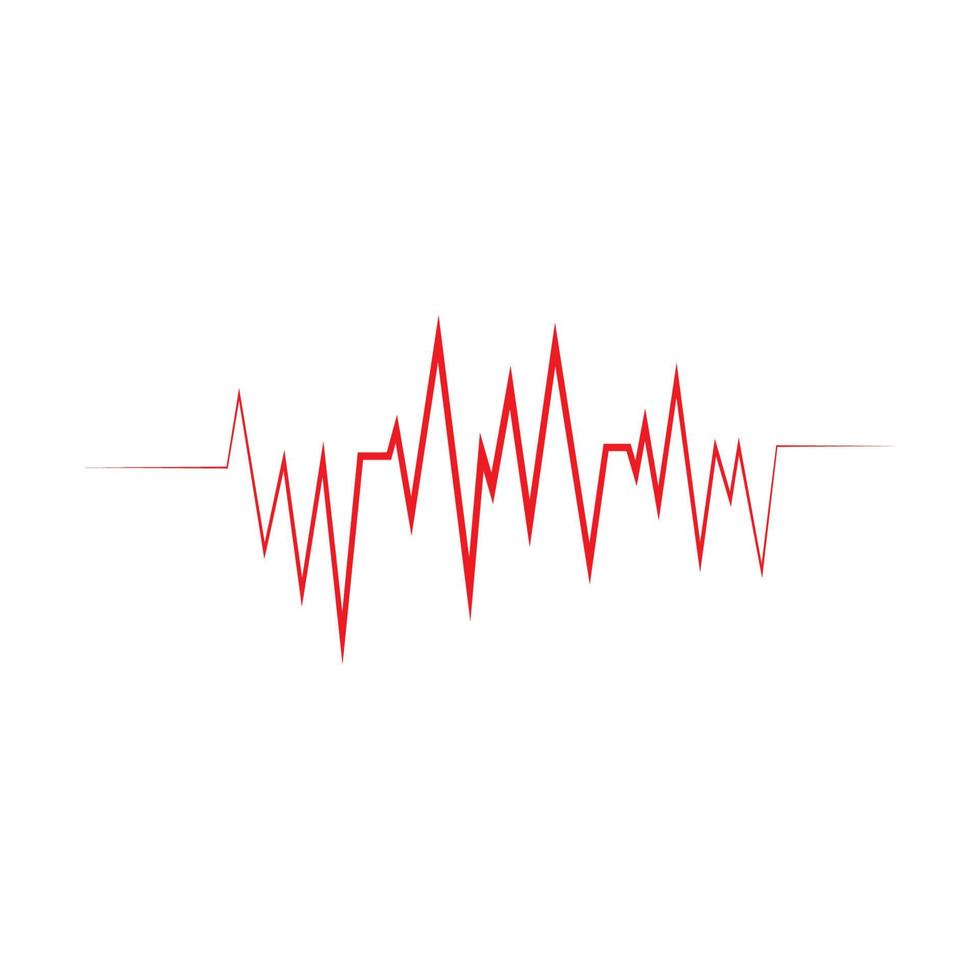 Pulse line ilustration vector template