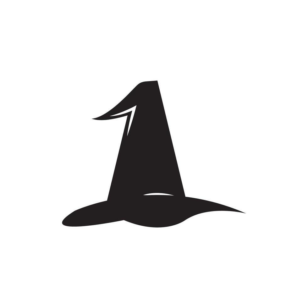 Wizard cap character logo vector template