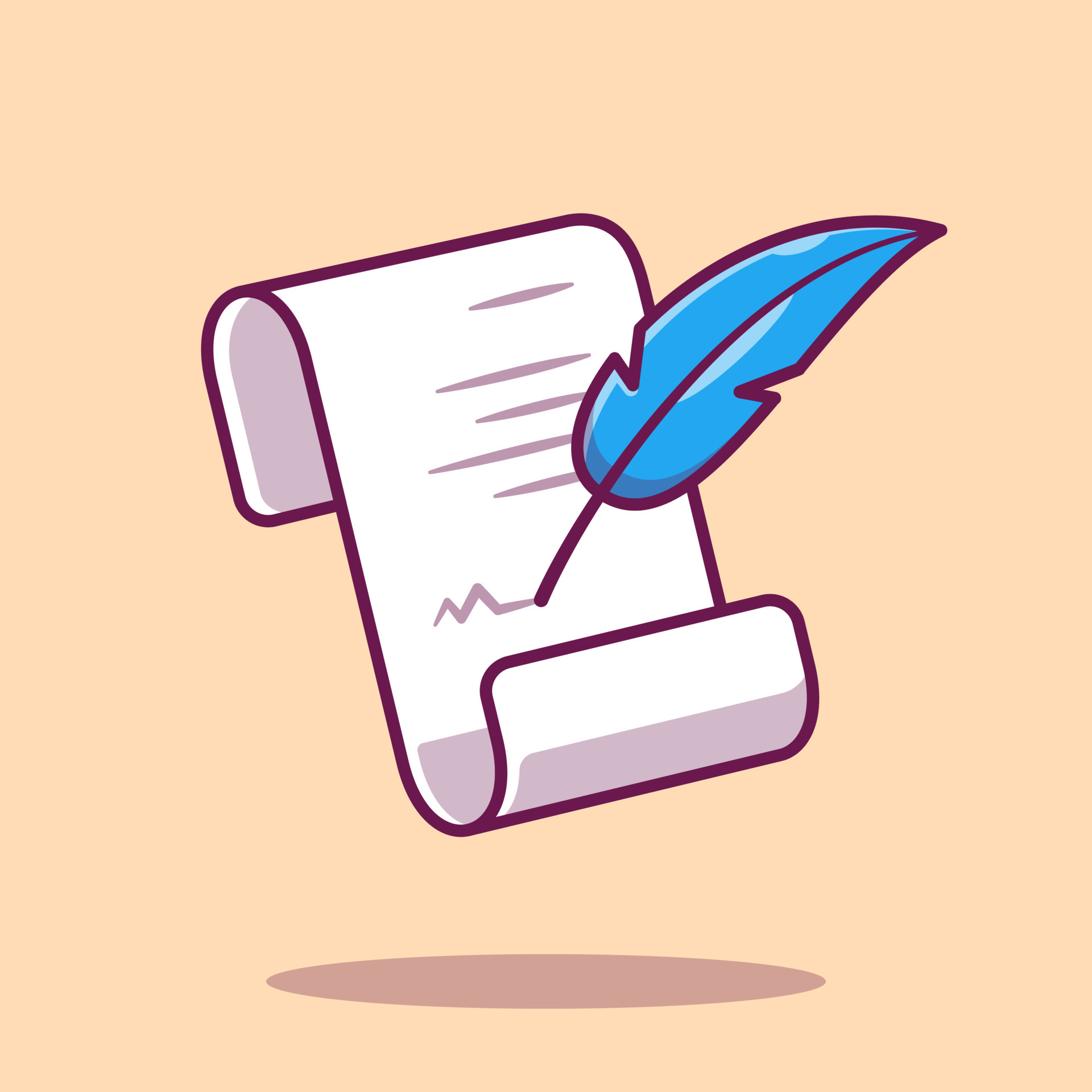 Quill Writing On Paper Cartoon Vector Icon Illustration. Education Object Icon Concept Isolated Premium Vector. Flat Cartoon Style 6096481 Vector Art at Vecteezy Quill Writing On Paper Cartoon Vector Icon Illustration. Education Object Icon Concept Isolated Premium Vector. Flat Cartoon Style 6096481 Vector Art at Vecteezy