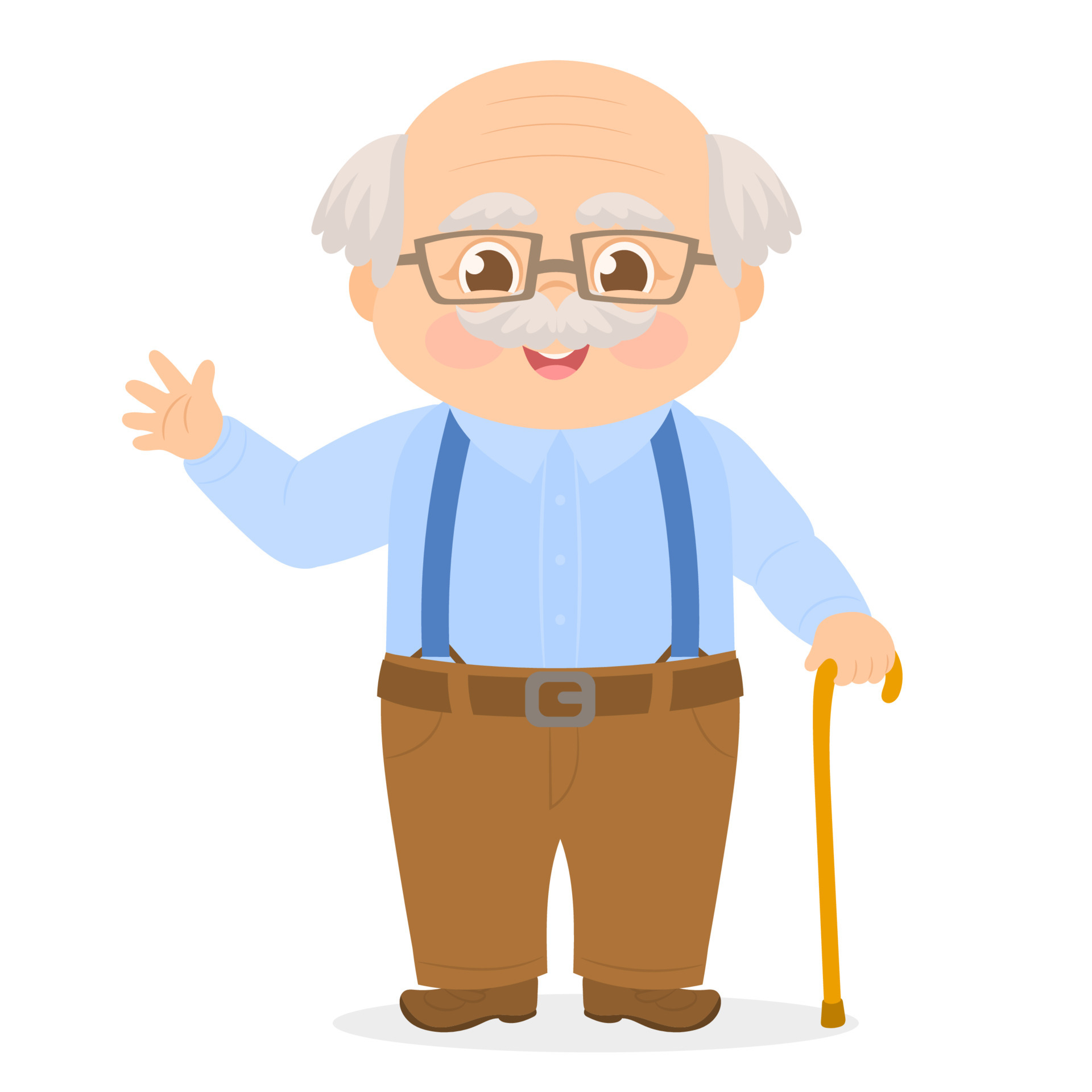 Happy Grandfather with cane, welcoming us 6096881 Vector Art at Vecteezy Happy Grandfather with cane, welcoming us 6096881 Vector Art at Vecteezy