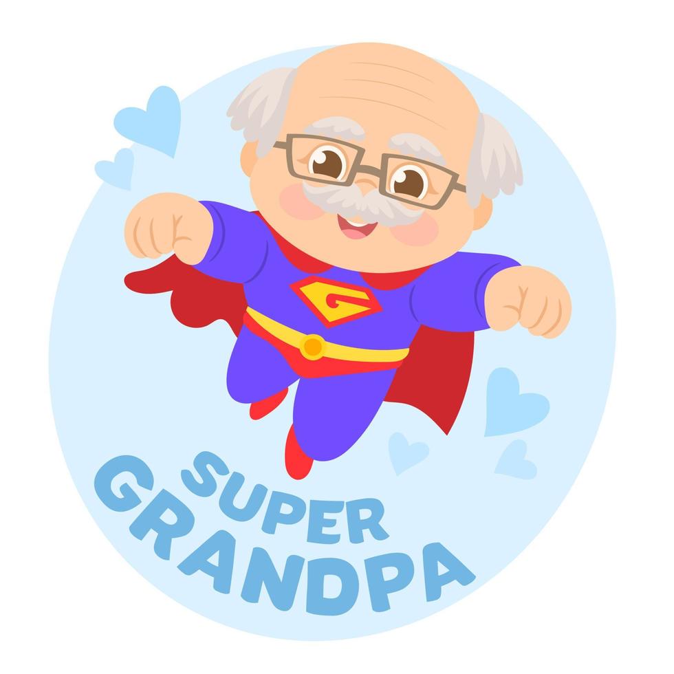 Happy grandparents day, Super hero. 6096882 Vector Art at Vecteezy