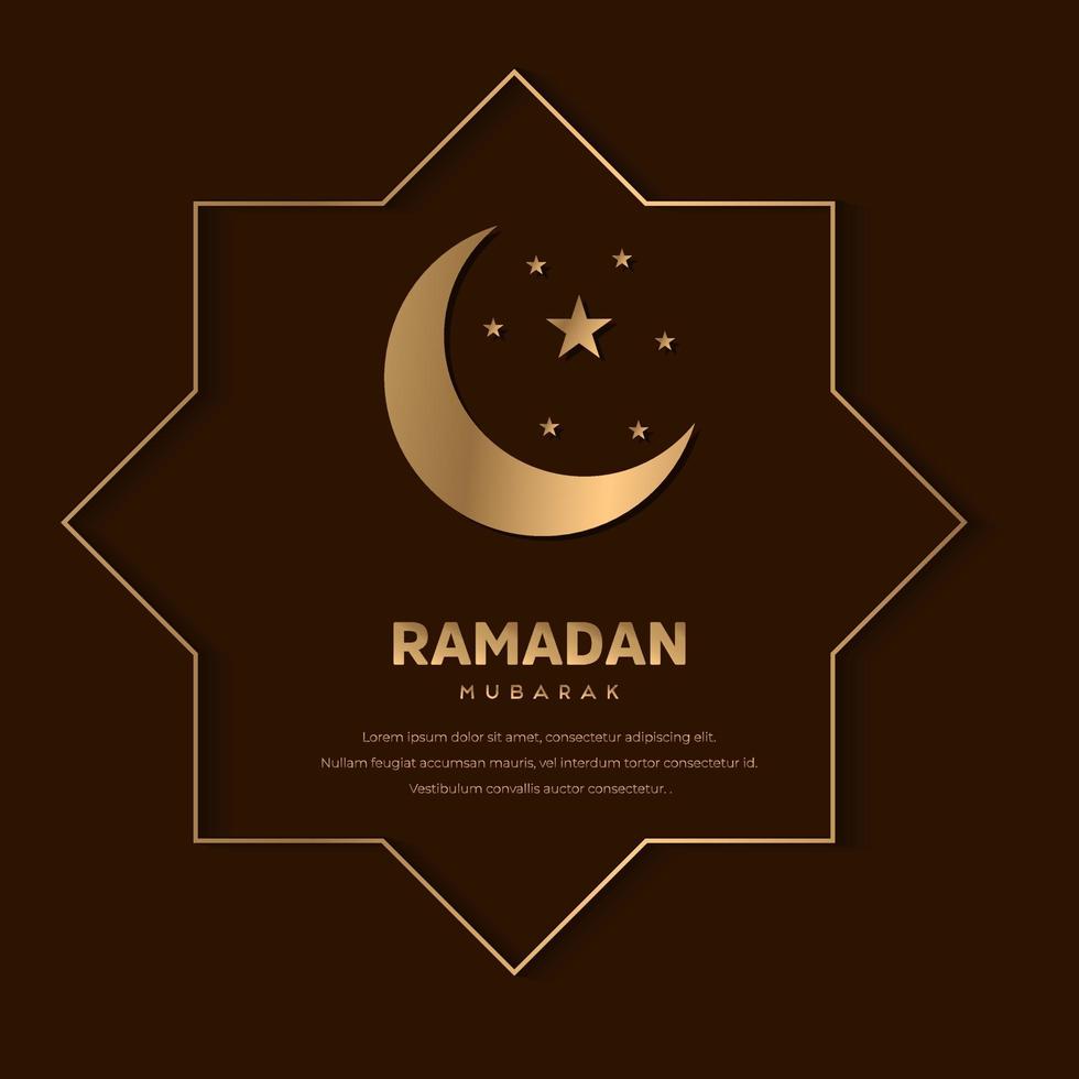 vector de fondo ramadan kareem simple y limpio. diseño ramadan kareem con luna creciente y estrellas ilustración vectorial.