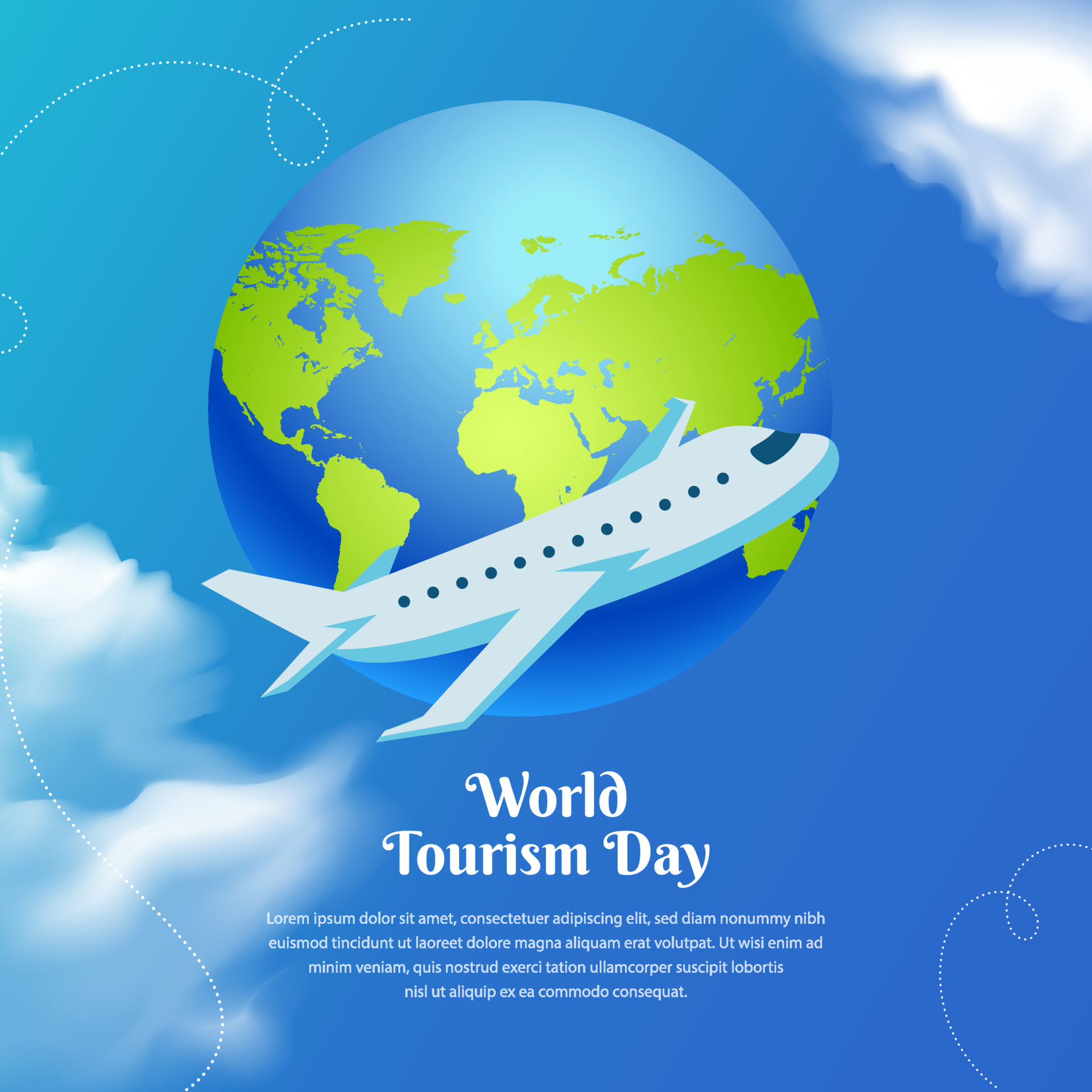 Celebration world tourism day vector illustration. World tourism day