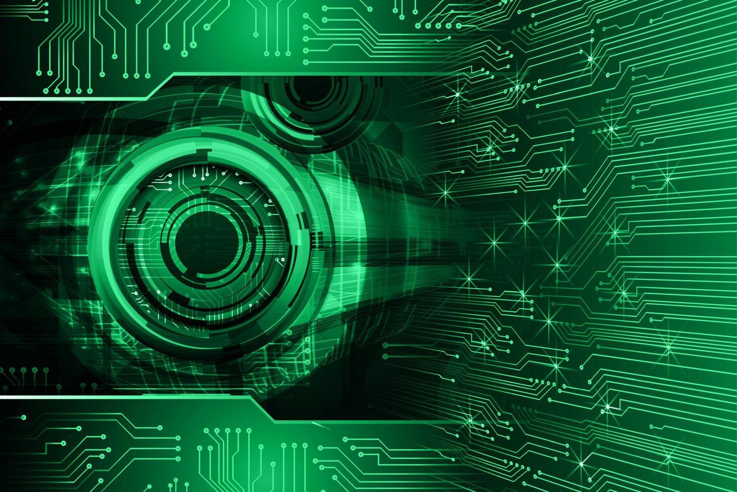 eye cyber circuit future technology concept background vector