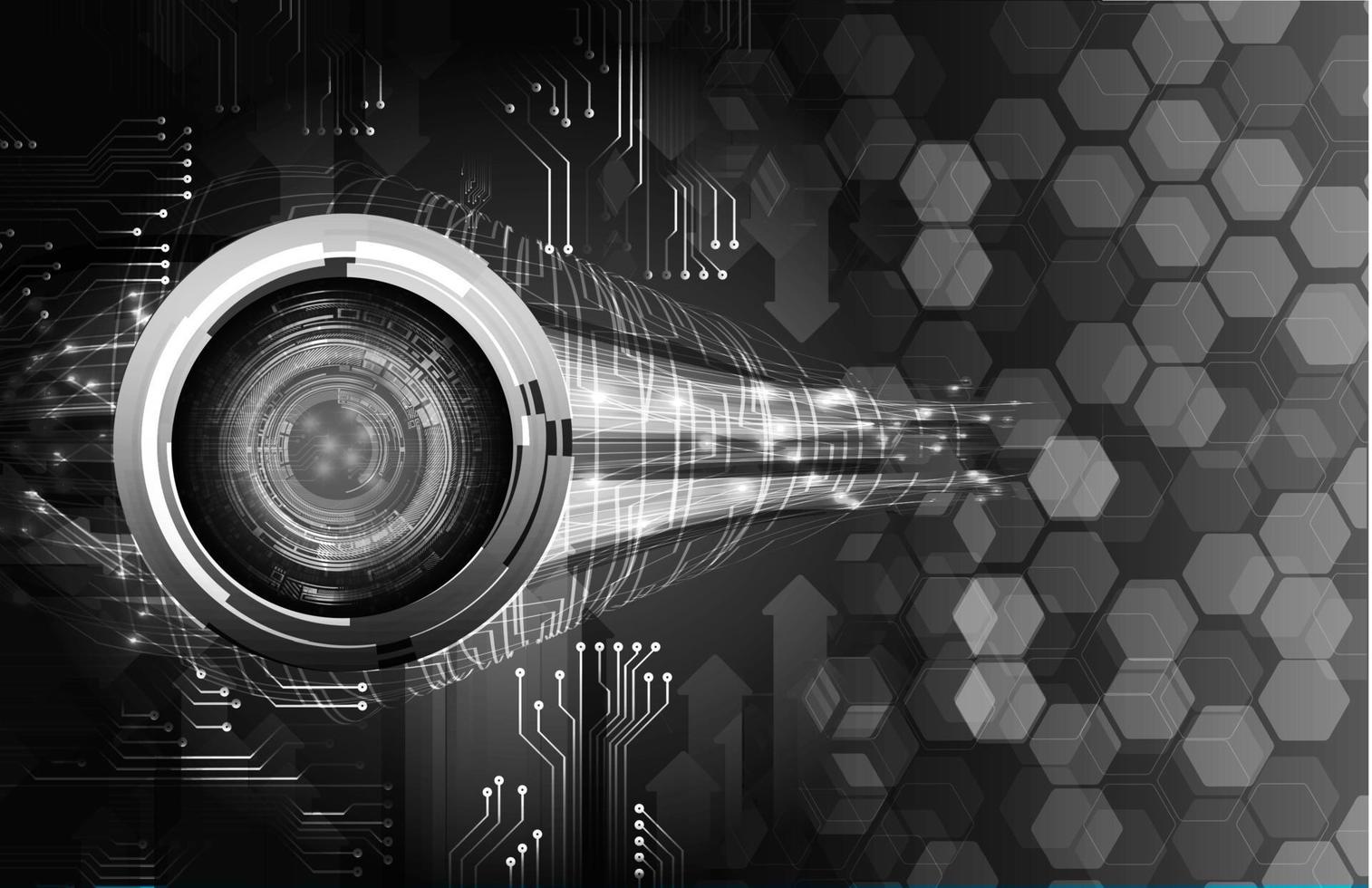 Blue eye cyber circuit future technology concept background vector