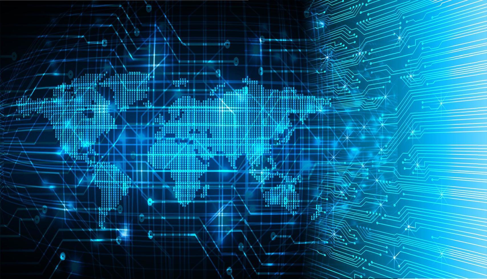 blue cyber circuit future technology concept background vector