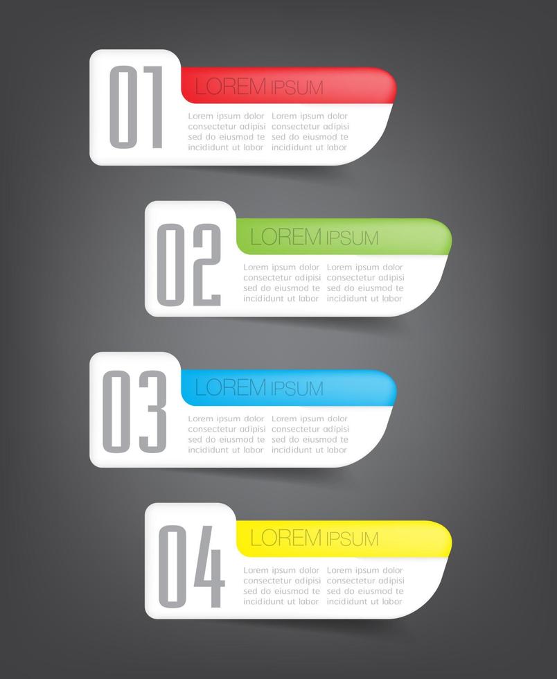 modern text box template, infographics banner vector