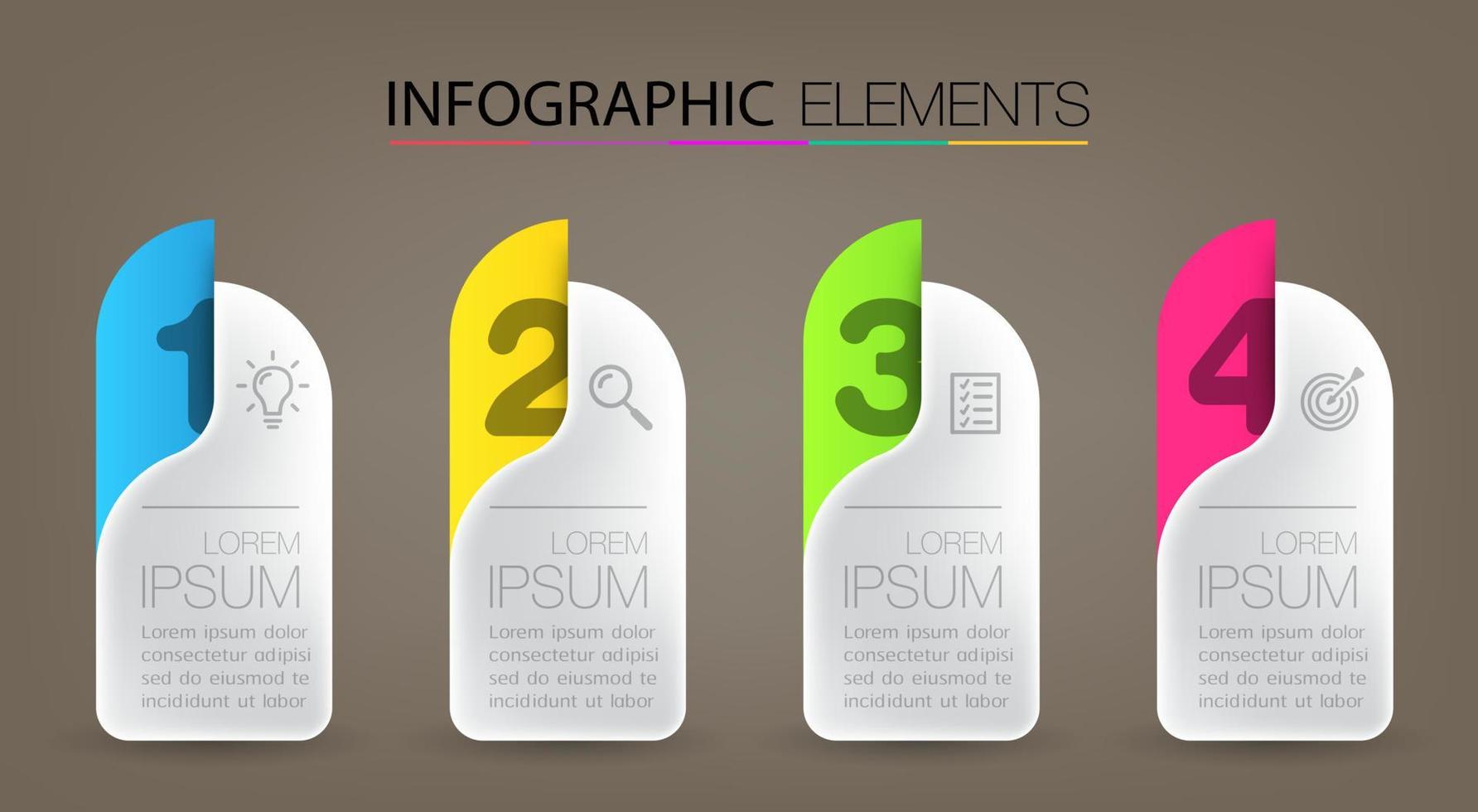 modern text box template, infographics banner vector