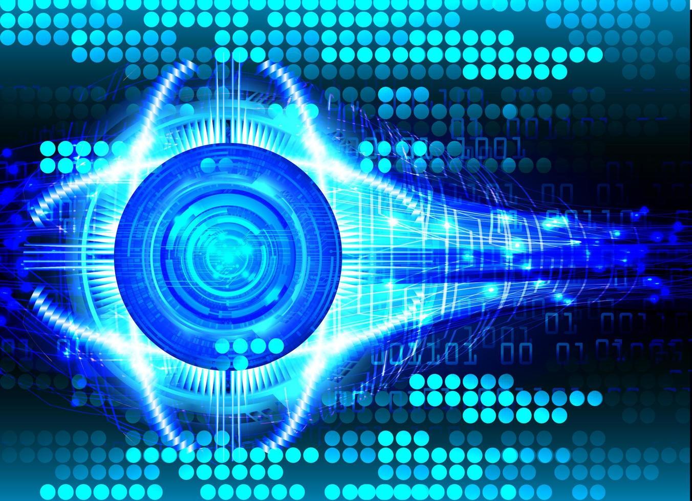 eye cyber circuit future technology concept background vector