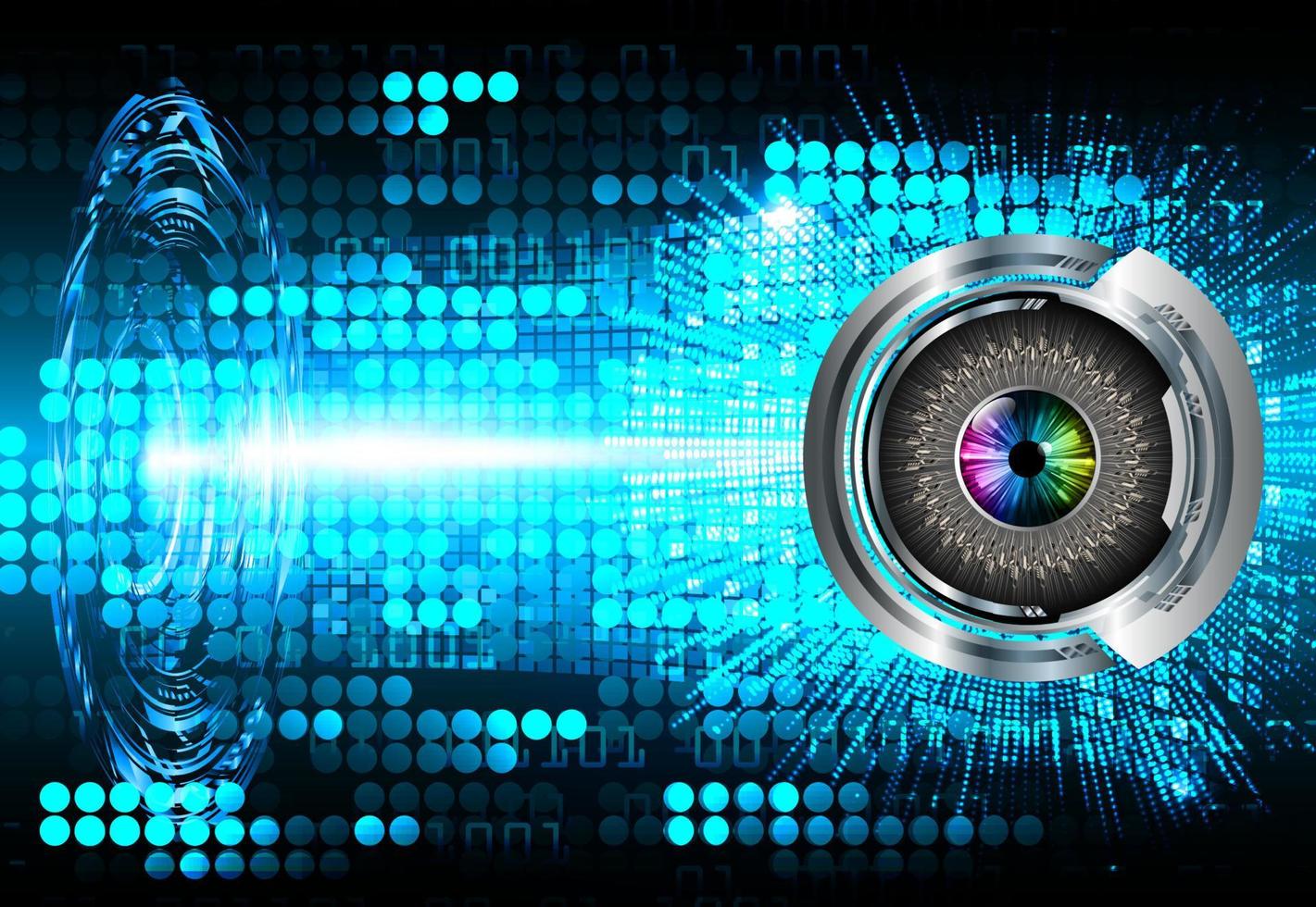 eye cyber circuit future technology concept background vector