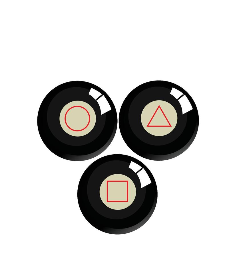 three ball biliard with shape vector