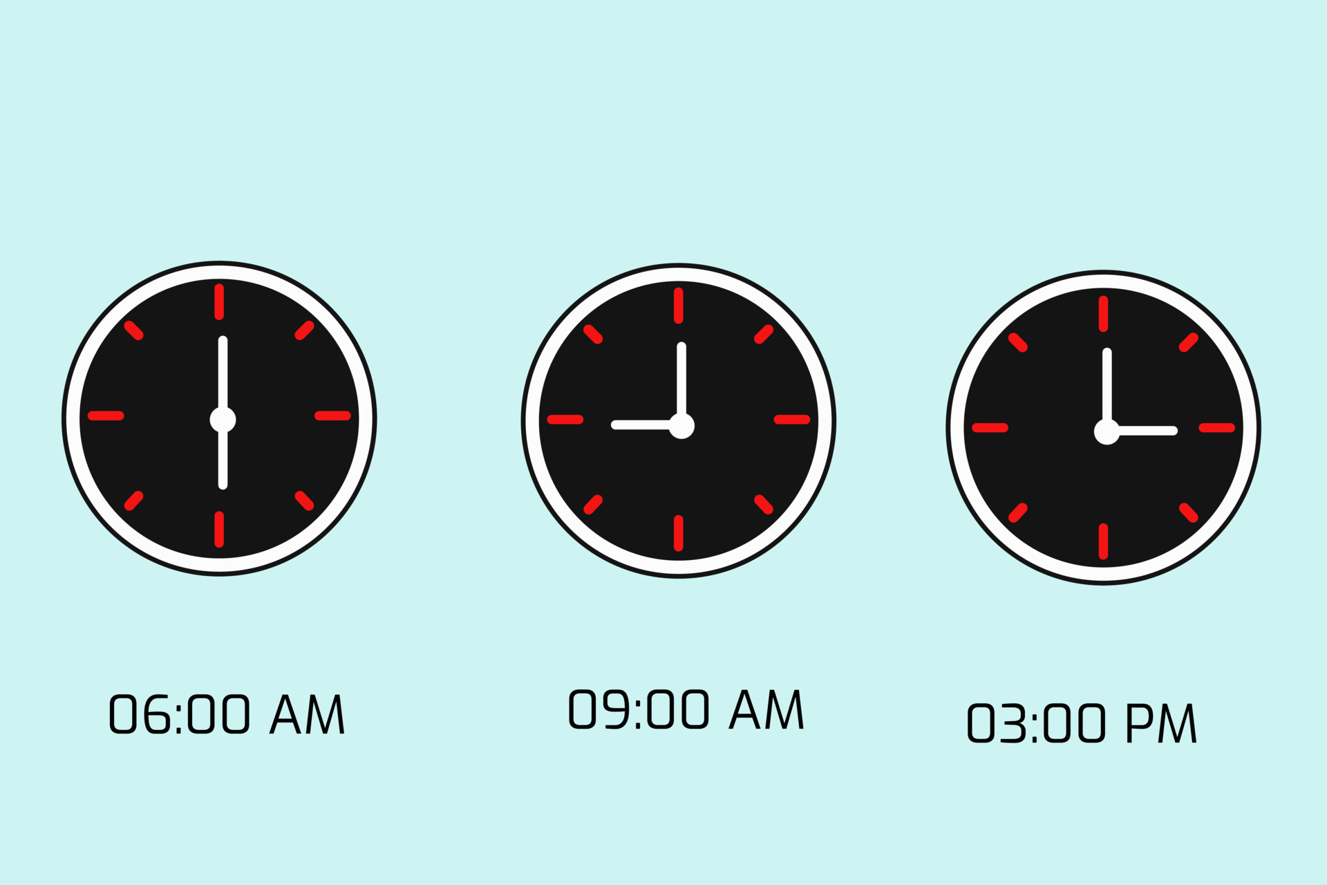 Black Time Clock Icon Isolated On A Green Background And Showing 6am black-time-clock-icon-isolated-on-a-green-background-and-showing-6am