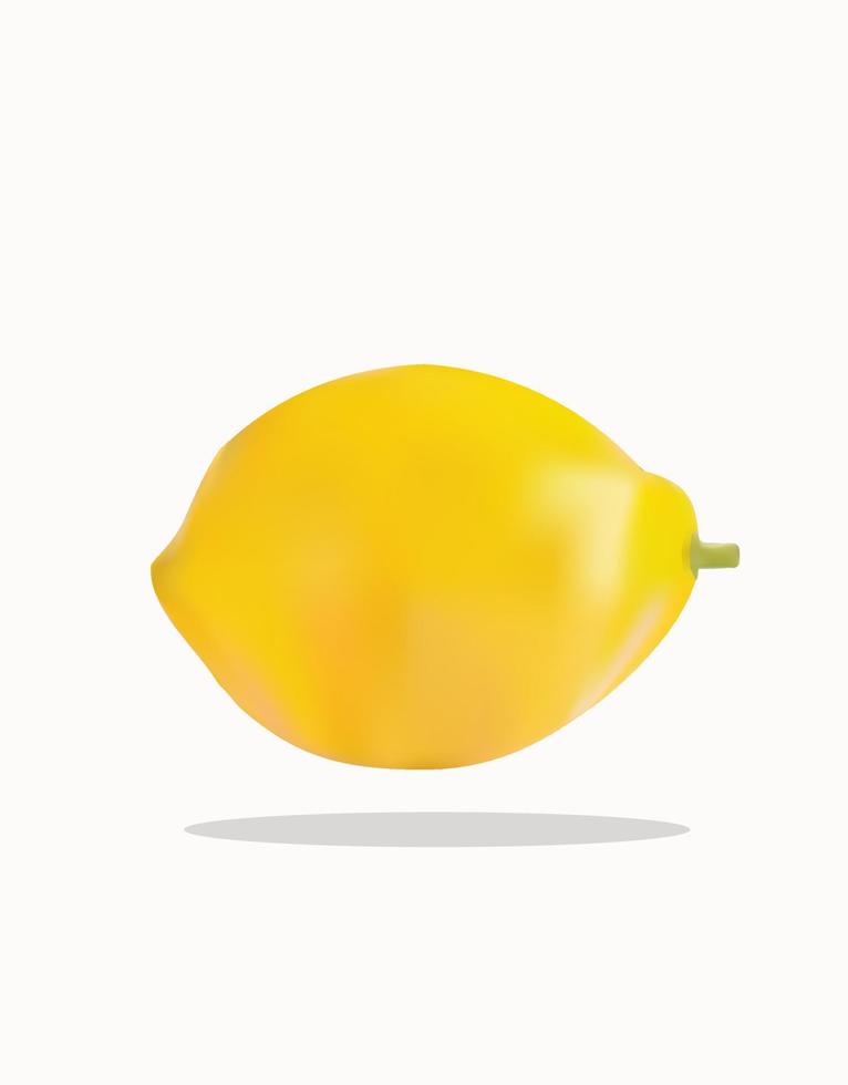 lemon 3d concept vector