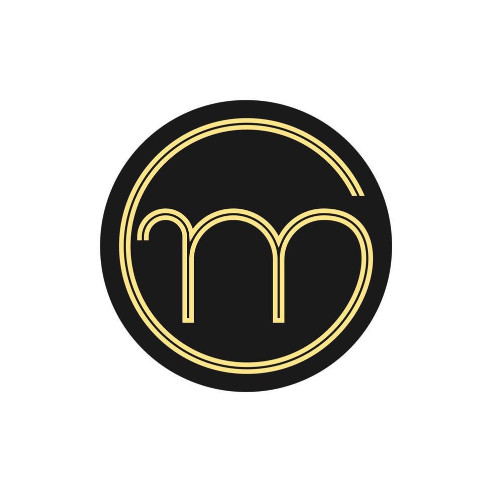 Letter CM MC Monogram Initials logo design vector