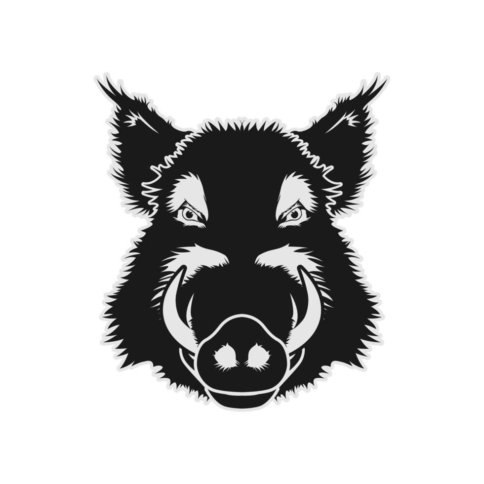 Boar Pig Swine Hog Face Head Vector Design Inspiration