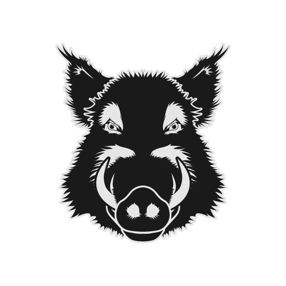 Boar Pig Swine Hog Face Head Vector Design Inspiration