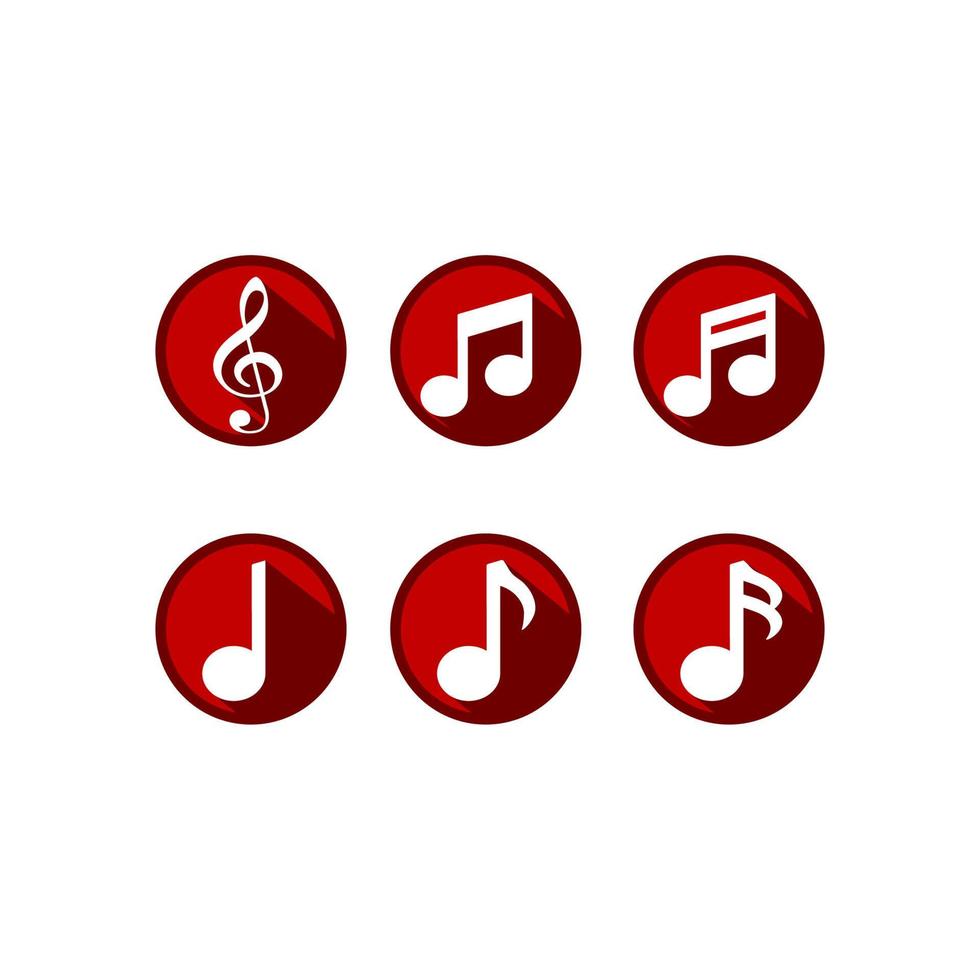 conjunto de iconos de tono de música diseño vectorial vector