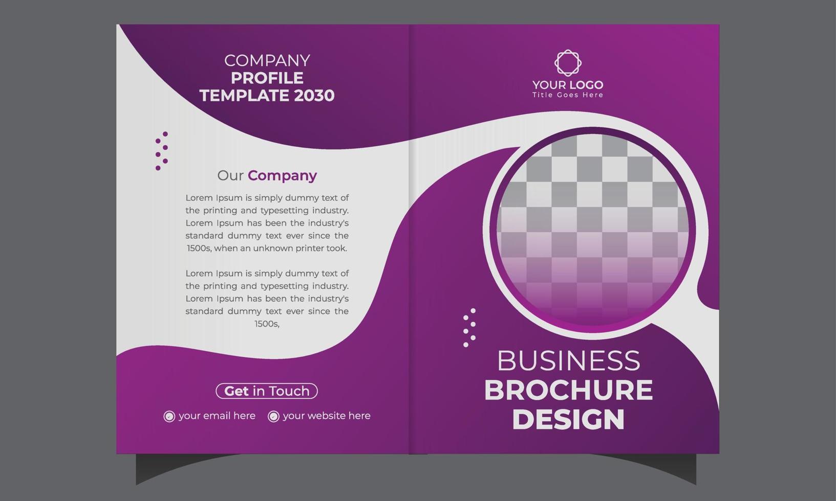 A4 brochure cover design template. minimal multipage business brochure template design,  Modern poster magazine, annual report flyer brochure vector