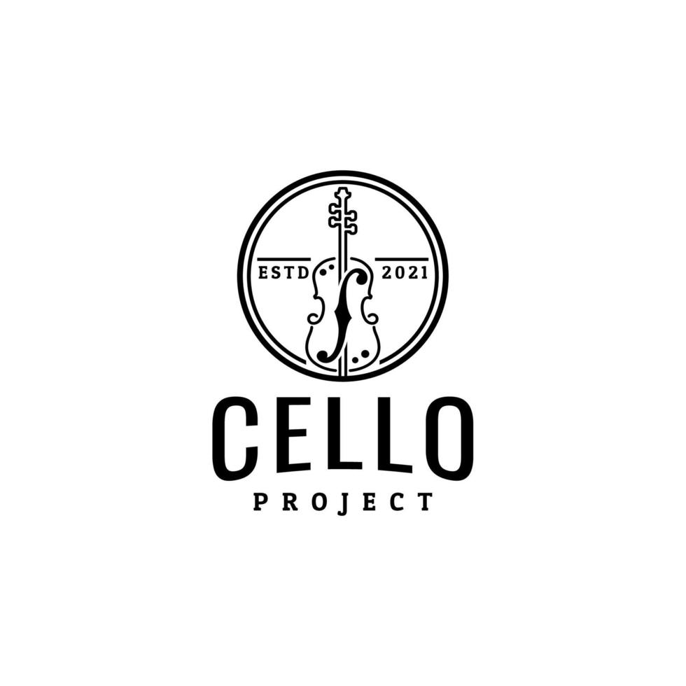 violin viola cello fiddle orchestra logo music group studio inspiration logo design vector