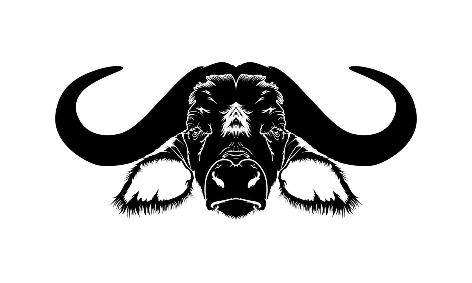 Long horn buffalo head vector, Buffalo head Logo Design Inspirasi vector