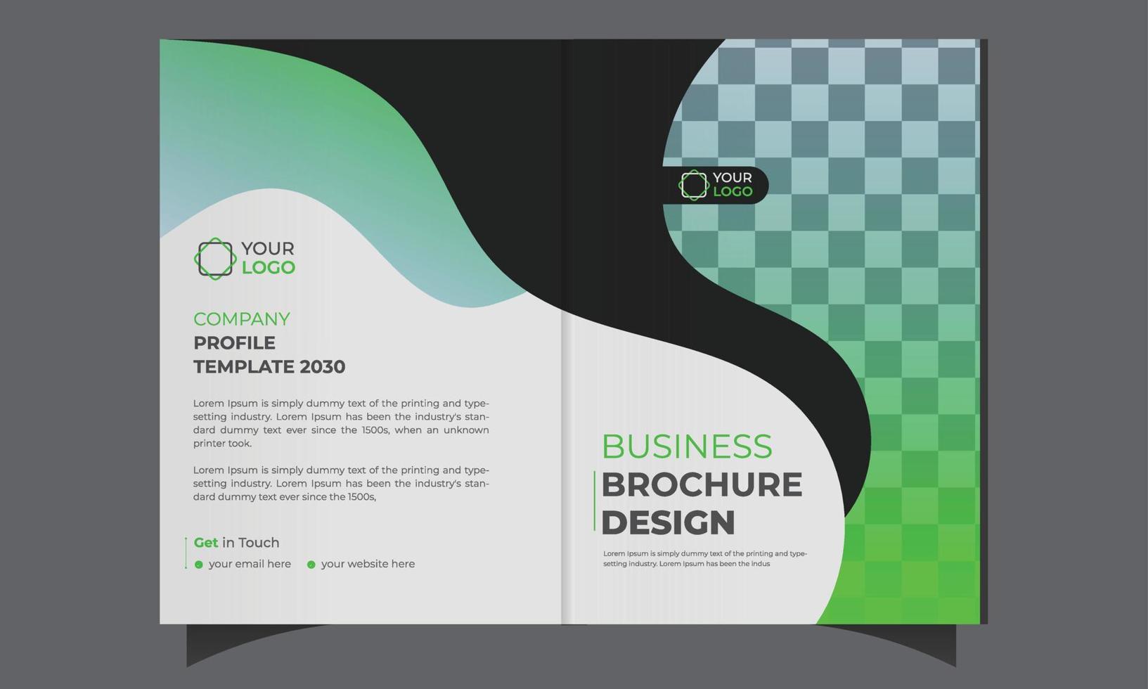 A4 brochure cover design template. minimal multipage business brochure template design,  Modern poster magazine, annual report flyer brochure vector