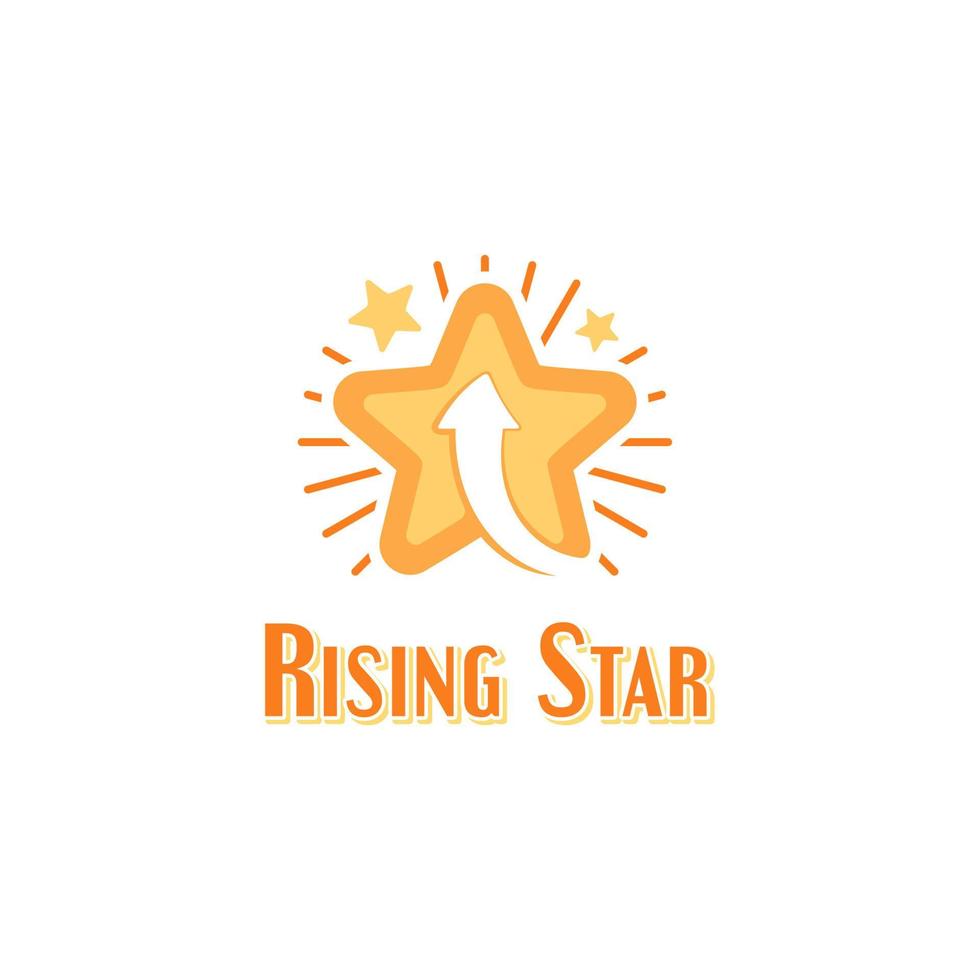 inspiración para el diseño del logotipo de la estrella en ascenso vector