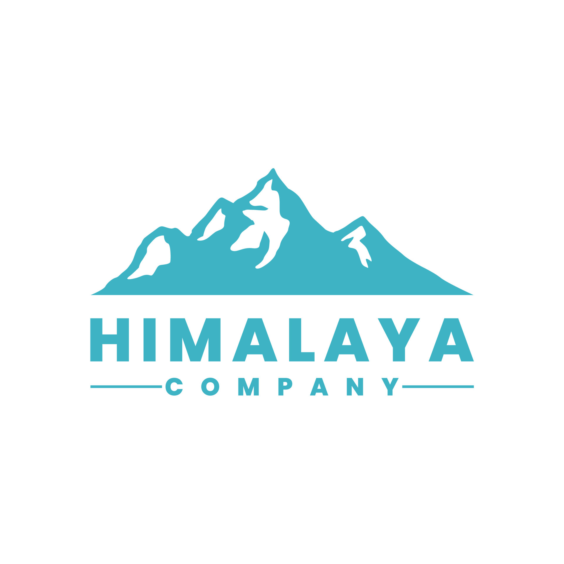 Simple Mountain Landscape Logo, Himalaya Mountains Vector 6097593 ...