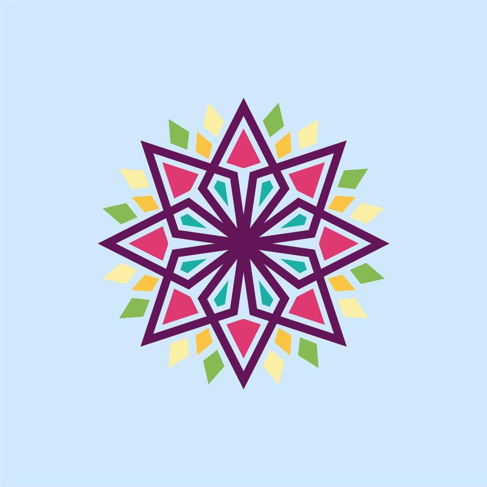 Simple Colorful Mandala Modern Style Design Inspiration vector