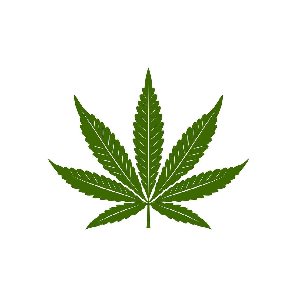 Single Hemp Pot Marijuana Cannabis leaf vector