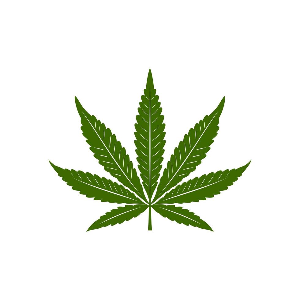 Single Hemp Pot Marijuana Cannabis leaf vector