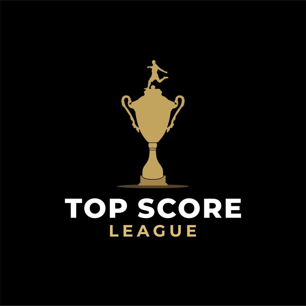 Football Top Score Trophy Cup Logo Design Inspiration vector