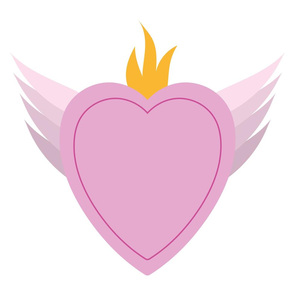 heart with wings vector