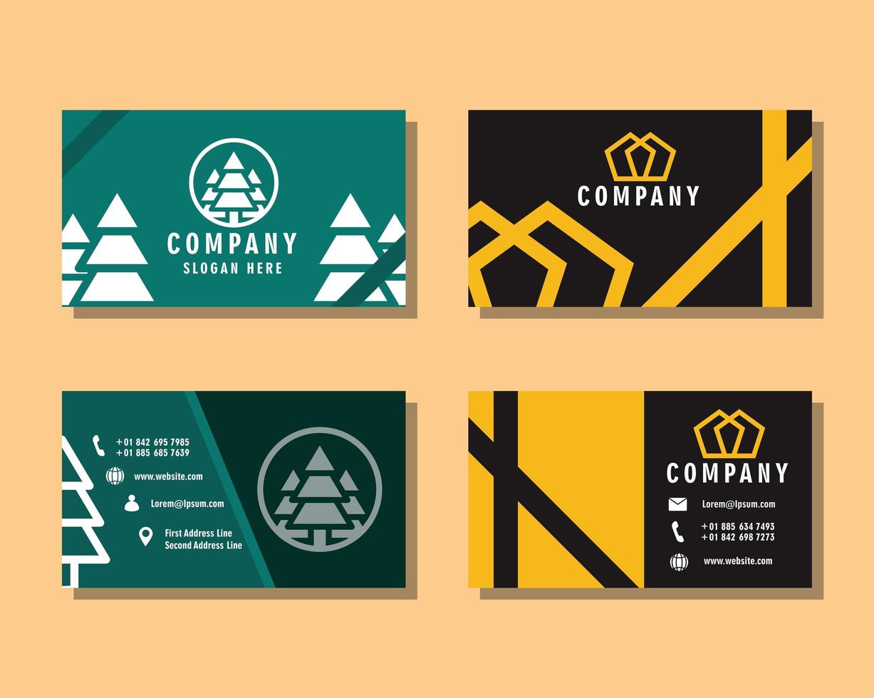 corporate business cards vector