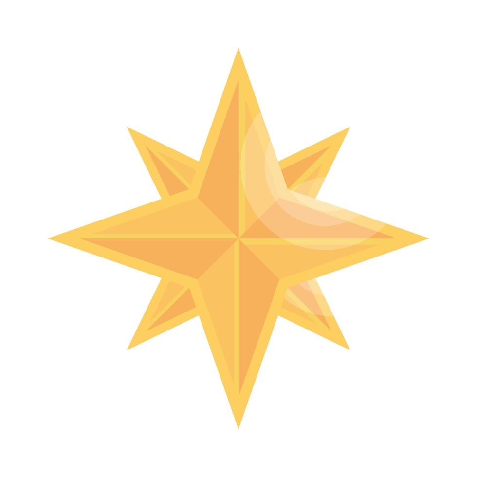 golden star ornament vector