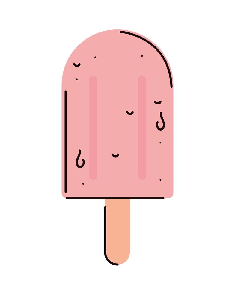 ice cream in stick vector