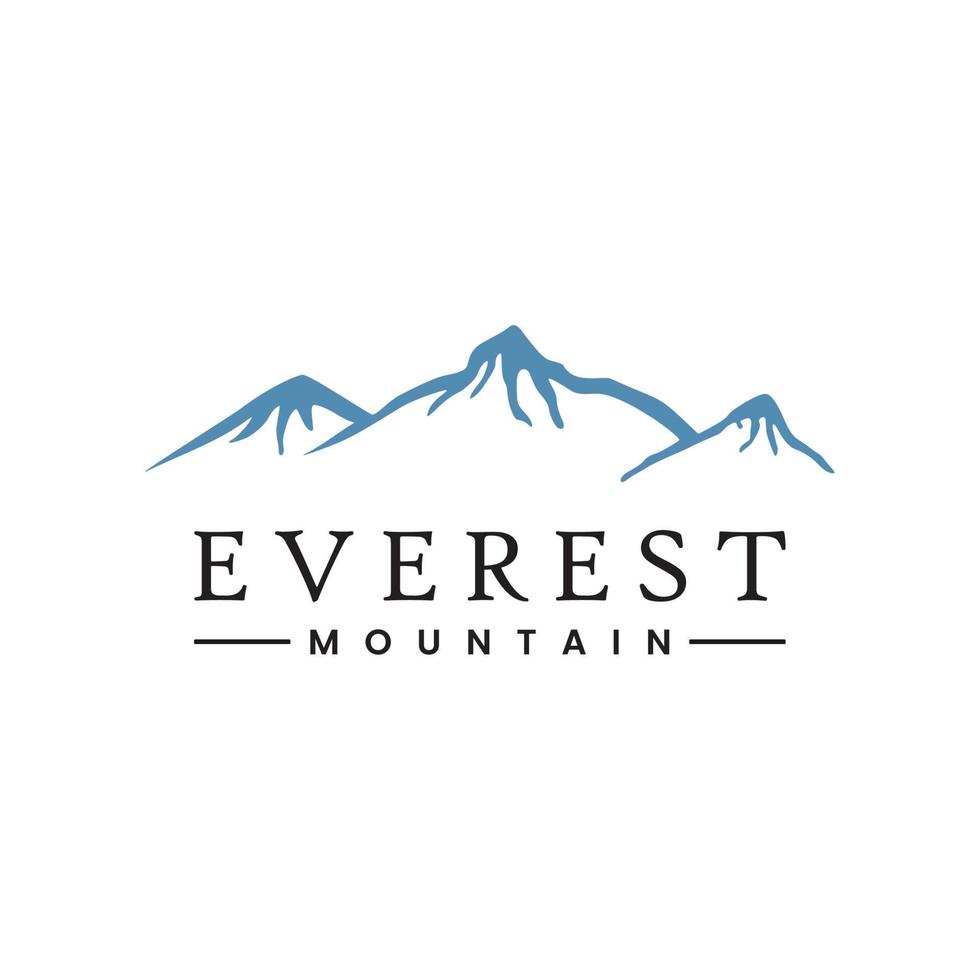 diseño del icono del logotipo del monte everest vector