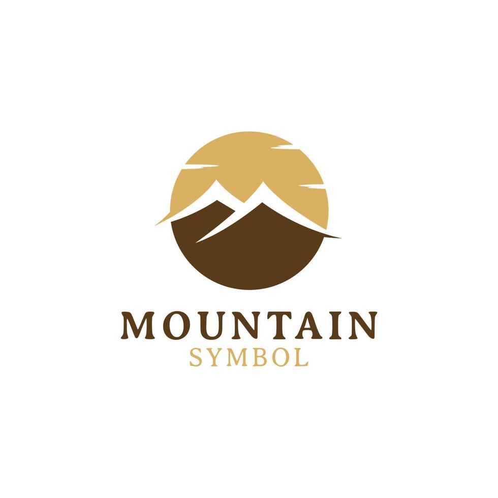 vector de símbolo de logotipo de montaña para aventura hipster de marca