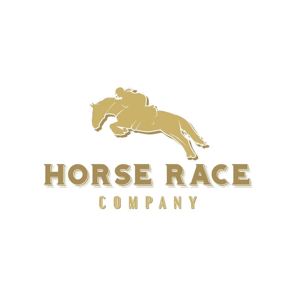 Horse Jumping Vector For Horse Racing Logo Design Inspiration